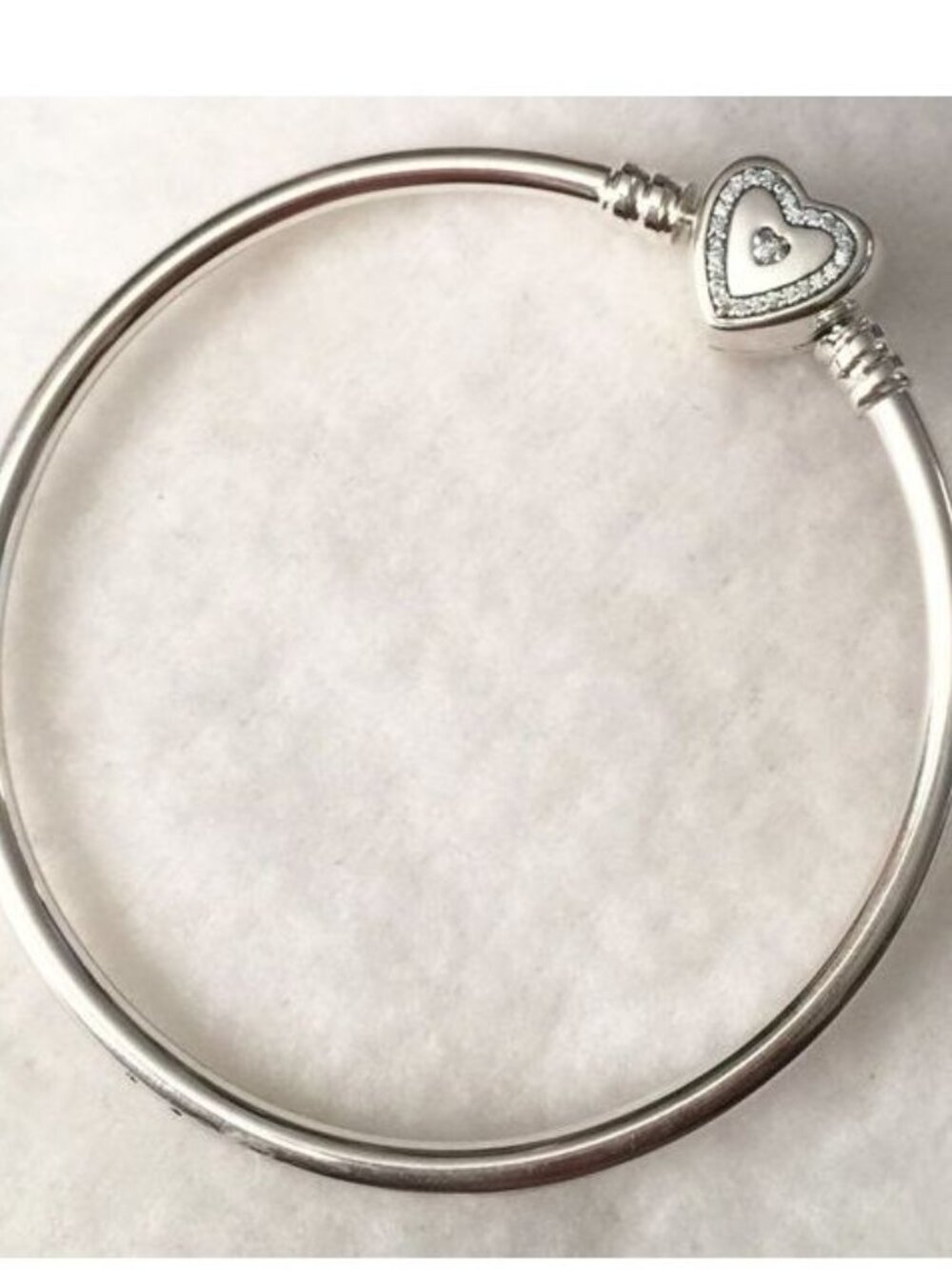 NWOT Pandora Family Forever Heart Bangle 16cm = 6.3"